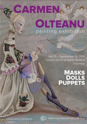 Locandina  mostra dell'artista rumena Carmen OLTEANU